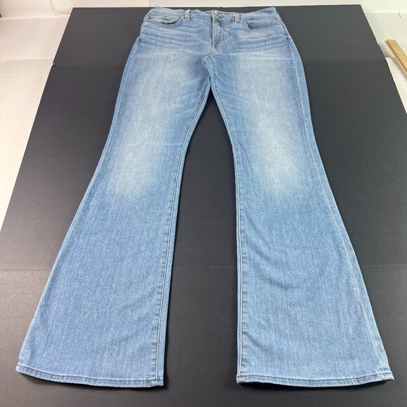 7 For All Mankind Jeans Women 32x33* Charlize Mid Rise Bootcut Blue Denim Tag 31 - Picture 1 of 16